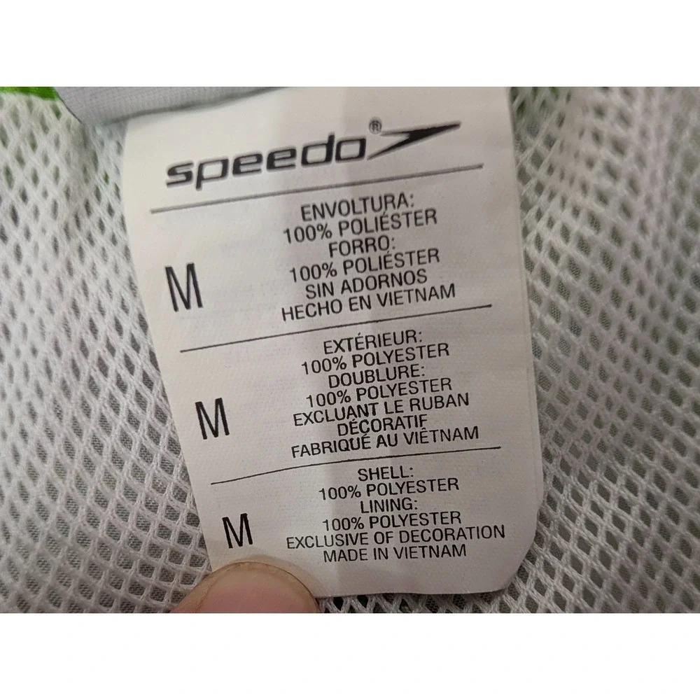 Speedo Board Shorts Men's Size M Floral Mesh Lined Swim Trunks Hawaiian Tropical